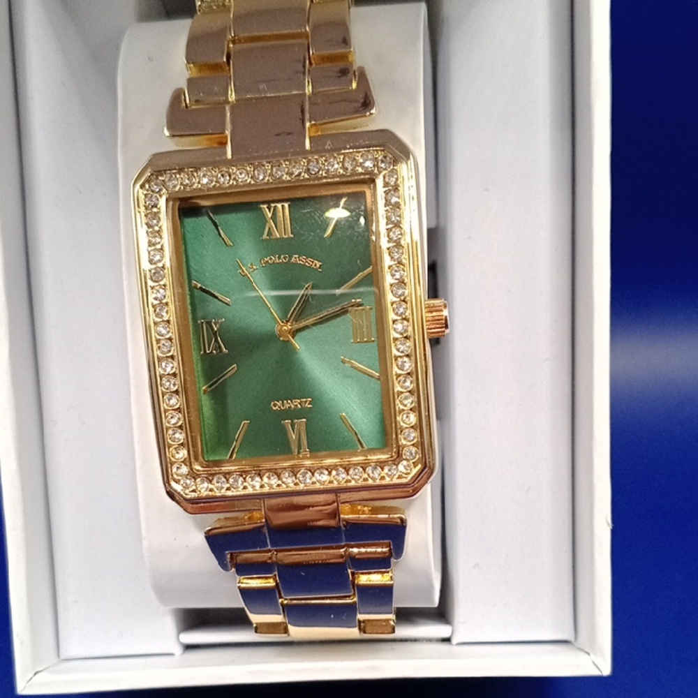 U.S. Polo Assn. Gold and Green Women's Watch